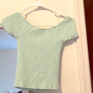 Baby blue crop top
